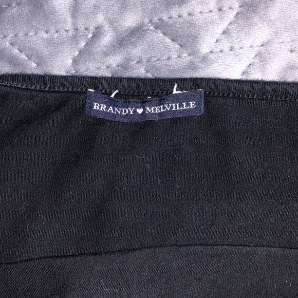 Halter Crop Top Brandy Melville Black OS - Picture 2 of 2